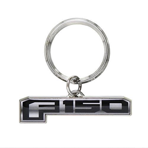 iPick Image Ford F-150 Rectangular Black Leather Key Chain iPick Image Ford F-150 Rectangular Black Leather Key Chain
